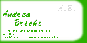 andrea bricht business card